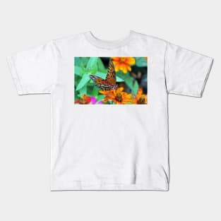 Monarch Butterfly Resting Kids T-Shirt